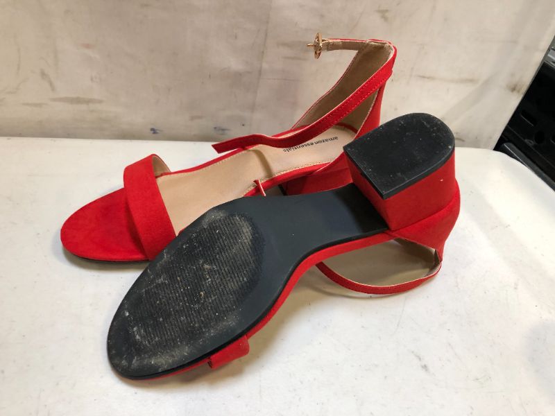 Photo 1 of 10.5  Women's Fashion Open Toe Ankle Strap Buckle Low Chunky Heels Sandals Shoes 
