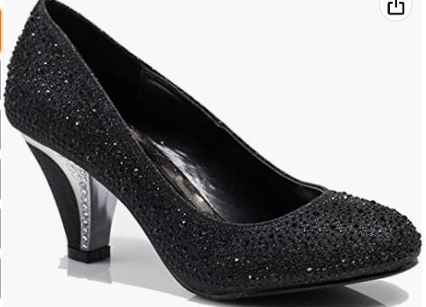 Photo 1 of Black Sparkle heels size 9
