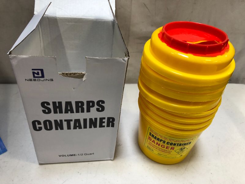 Photo 1 of 4 pcs  Sharps Disposal Container 
