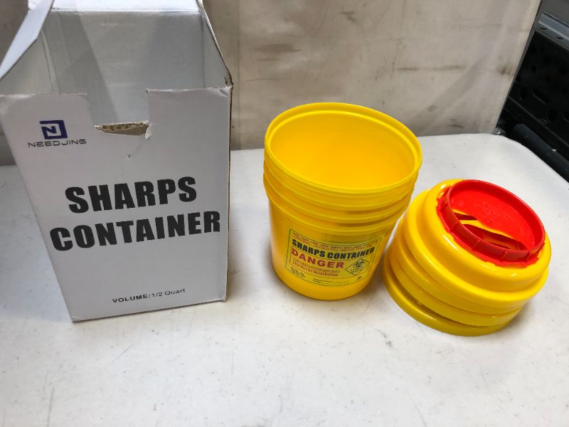 Photo 2 of 4 pcs  Sharps Disposal Container 
