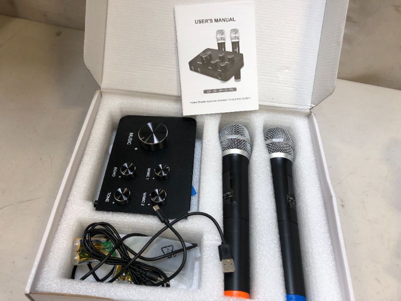 Photo 2 of Rybozen Wireless Microphone Karaoke Mixer System 