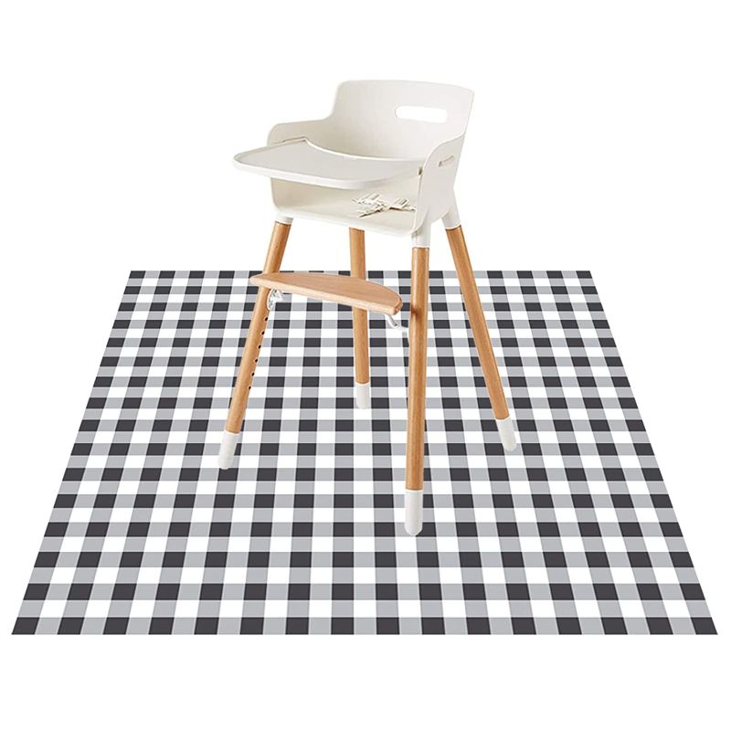 Photo 1 of Baby Splat Floor Mat for Under High Chair/Arts/Crafts by CLCROBD, 51" Waterproof Anti-Slip Food Splash Spill Mess Mat, Washable Carpet Protector Mat and Table Cloth (Plaid)
