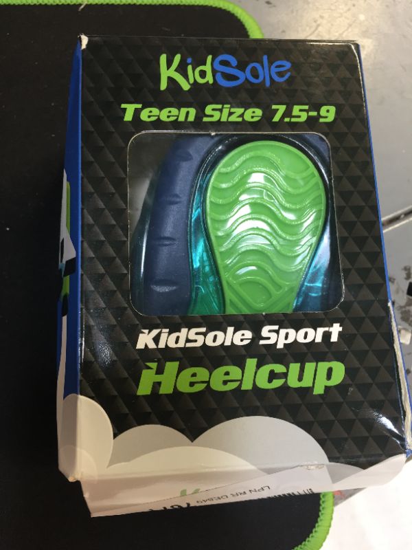 Photo 2 of KidSole Sport Traction Shock Absorbing Lightweight Gel Heel Cups for Kid's with Sensitive Heels, Heel Spurs, Plantar Fasciitis, or Ankle Pain (2 Pairs, 4 Single Heelcups) (Teen Size 7.5-9)
