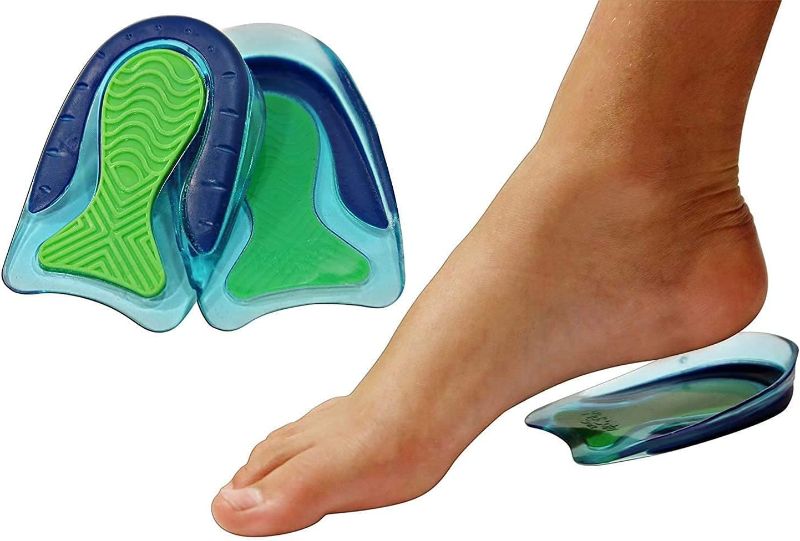 Photo 1 of KidSole Sport Traction Shock Absorbing Lightweight Gel Heel Cups for Kid's with Sensitive Heels, Heel Spurs, Plantar Fasciitis, or Ankle Pain (2 Pairs, 4 Single Heelcups) (Teen Size 7.5-9)
