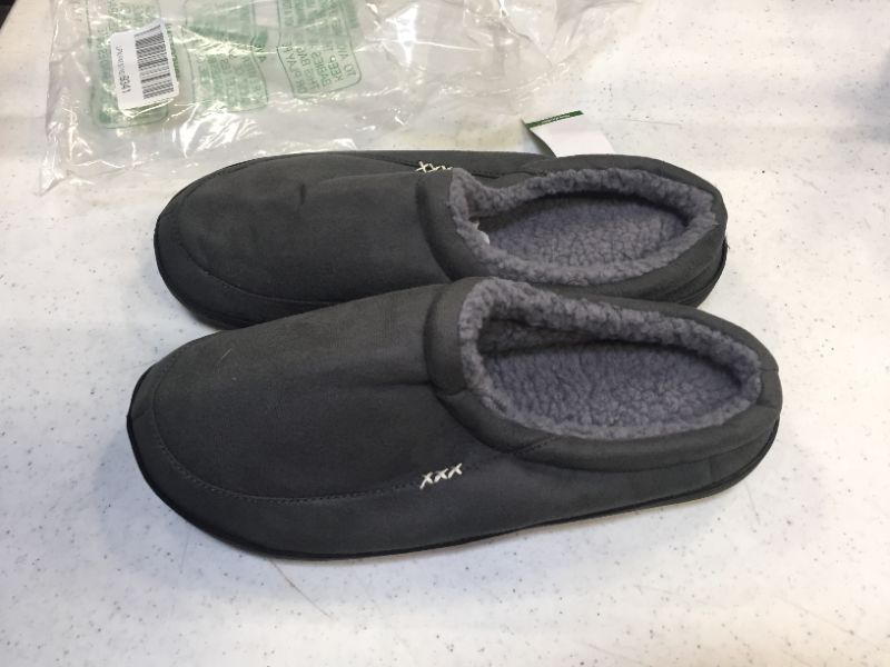 Photo 1 of NDB Men's Warm Memory Foam Suede Plush Shearling Lined Slip on Indoor Outdoor Clog House Slippers
Size:11-12D