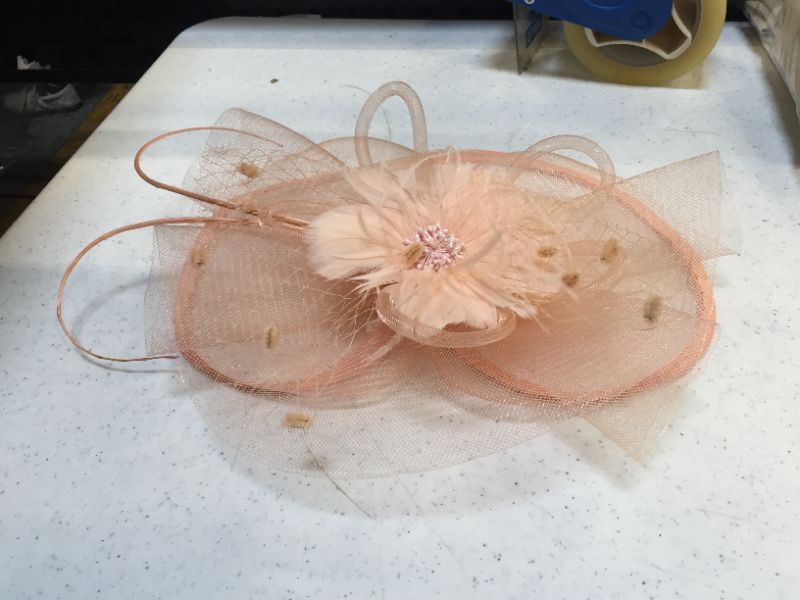 Photo 2 of Lucky Leaf Women Girl Fascinators Hair Clip Hairpin Hat Feather Cocktail Wedding Tea Party Hat
