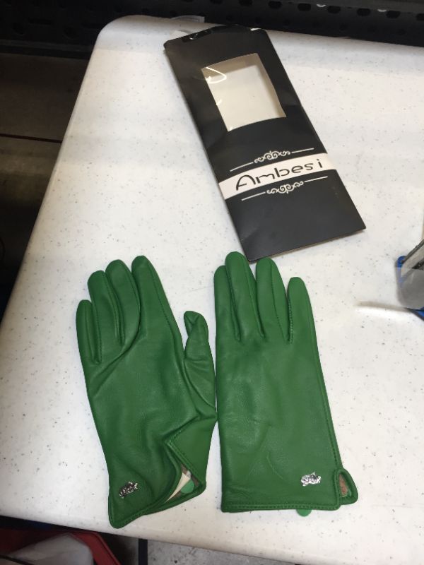 Photo 1 of Ambesi Women's Cashmere Lined Nappa Leather Winter Gloves
Size: S