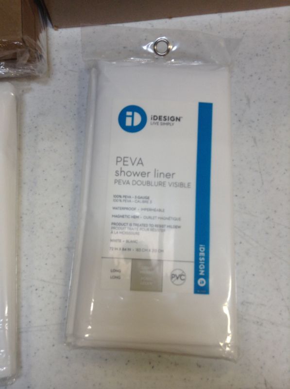 Photo 2 of InterDesign PEVA 3 Gauge Shower Curtain Liner White
Size:72" x 84"

