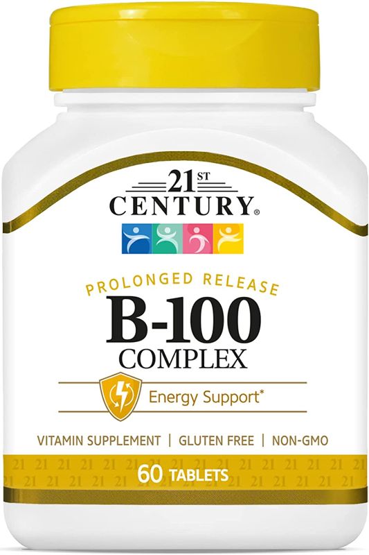 Photo 1 of 21st Century B 100 Complex Prolonged Release Caplets, 60 Count (Pack of 1) BB 03 2025
