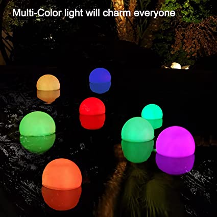 Photo 1 of 
Roll over image to zoom in







Floating Pool Lights, IP68 Waterproof Led Pool Glowing Ball Lights, RGB Color Changing Pool Accessories,Pool Lights That Float for Kids Gift, Light up Balls for Pool Spa Bathtub