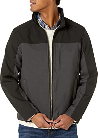 Photo 1 of Nautica Men's Water Resistant Softshell Jacket Long Sleeve Color Block Zip Up Coat, Size XL 
