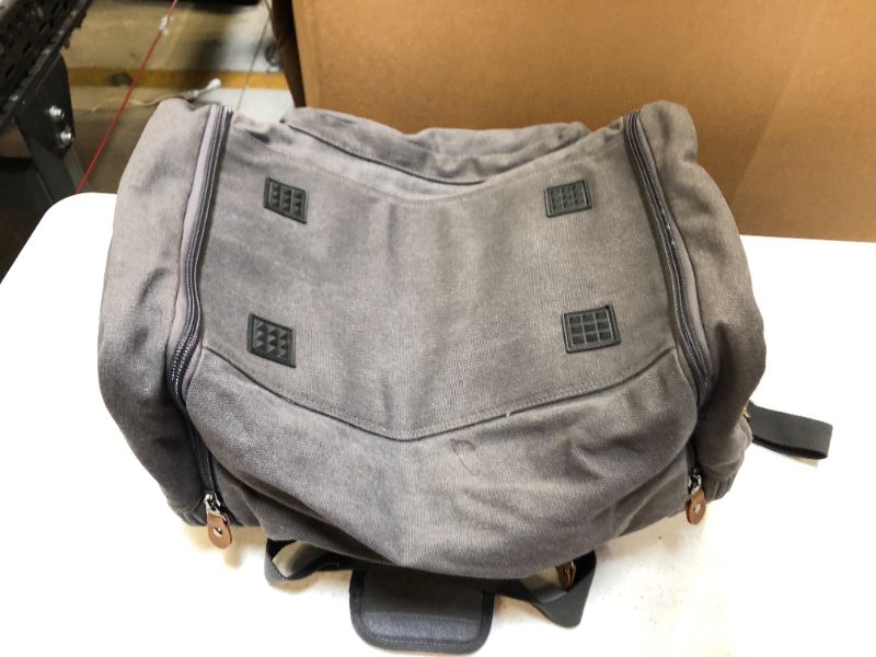 Photo 2 of Gray and Brown Duffle Bag