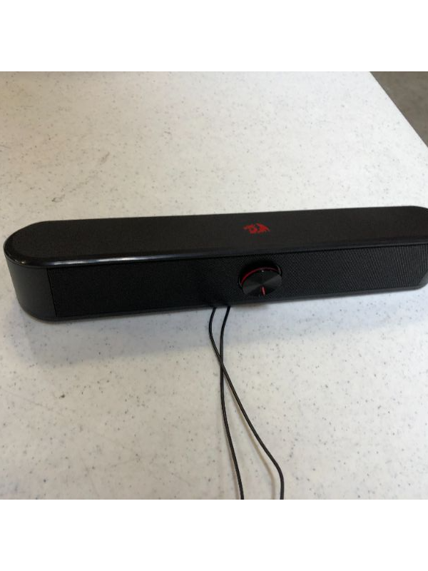 Photo 3 of Redragon GS560 Adiemus RGB Desktop Soundbar, 2.0 Channel Computer Speaker with Dynamic Lighting Bar Audio-Light Sync/Display, Touch-Control Backlit with Volume Knob, USB Powered w/ 3.5mm Cable
UNABLE TO TEST