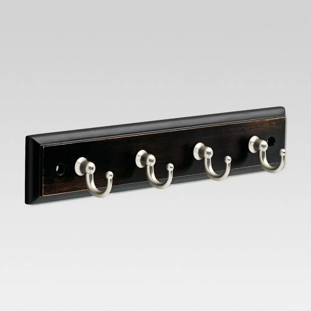 Photo 1 of 10" 3-Scroll Hook Rack -Vintage Black/Nickel - Threshold