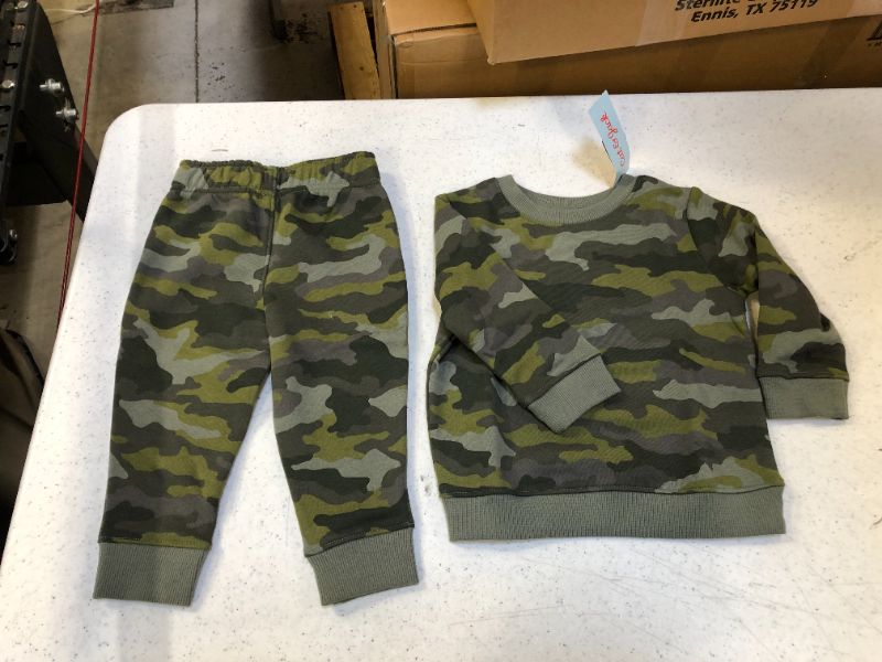 Photo 1 of CAT & JACK KIDS / TODDLER OUTFIT, LONG SLEEVE AND SWEATS, CAMO 18 MO