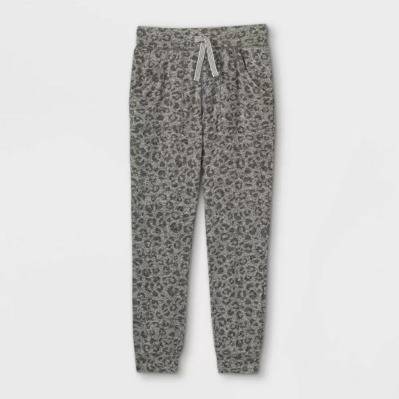 Photo 1 of Girls' Cozy Soft-Knit Jogger Pants - Cat & Jack Gray L
