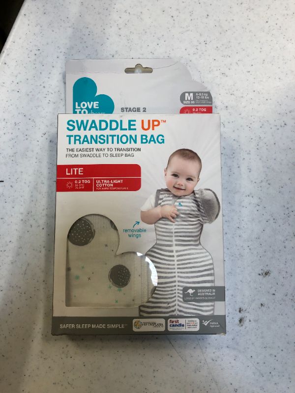 Photo 2 of Love To Dream Swaddle Wrap UP Transition Bag Lite Sleep Sack - White M