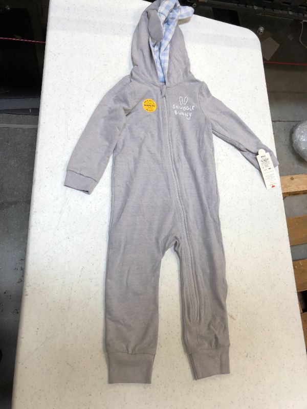 Photo 2 of Baby Boys' Bunny Hooded Romper - Cat & Jack Gray 18M	