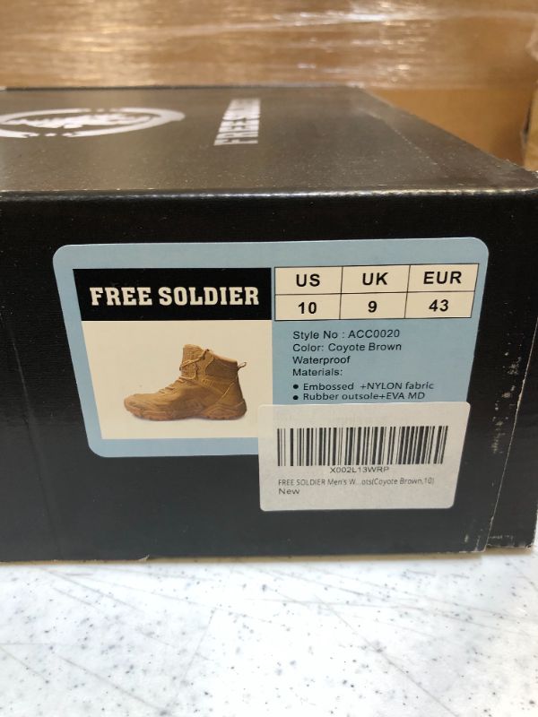Photo 3 of FREE SOLDIER Men's Waterproof Hiking Boots Lightweight Work Boots Military Tactical Boots Durable Combat Boots 10