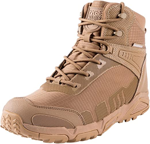 Photo 1 of FREE SOLDIER Men's Waterproof Hiking Boots Lightweight Work Boots Military Tactical Boots Durable Combat Boots 10