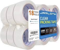 Photo 1 of 18 thick rolls clear packing tape 60 yards per roll 