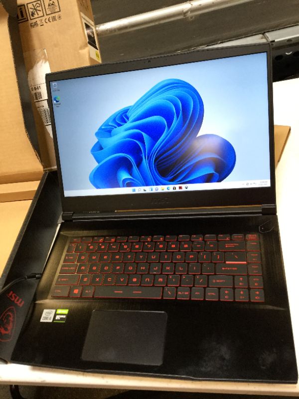 Photo 3 of MSI GF63 15.6" Gaming Laptop - Black (Intel Core I5-10500H/256GB SSD/8GB RAM/NVIDIA GeForce GTX1650)