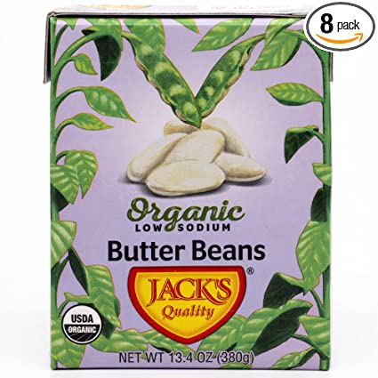 Photo 1 of 
Jack’s | Organic White Butter Beans 13.4 oz. | Filled with Protein & Fiber, Low Sodium & Non-GMO | (8 PACK) exp- 01/2023