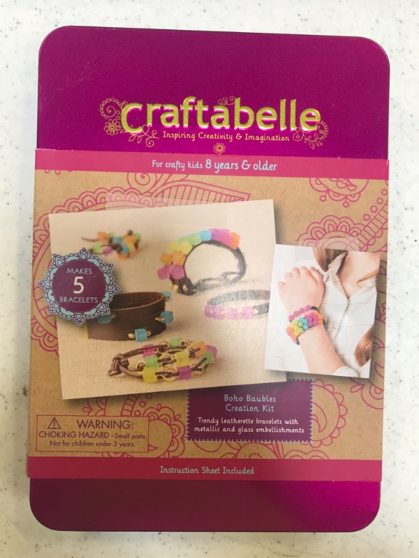 Photo 2 of Craftabelle – Boho Baubles Creation Kit – Bracelet Making Kit – 101pc Jewelry Set with Beads – DIY Jewelry Kits for Kids Aged 8 Years +
