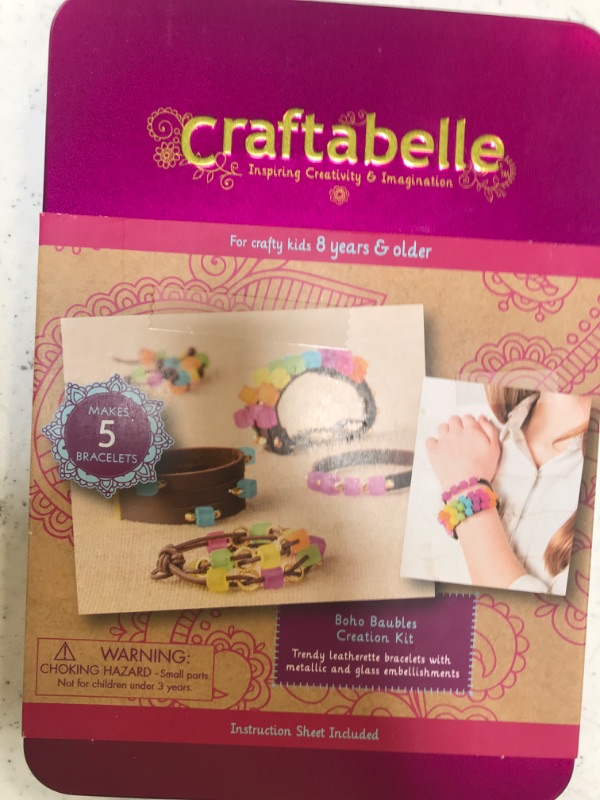 Photo 2 of Craftabelle – Boho Baubles Creation Kit – Bracelet Making Kit – 101pc Jewelry Set with Beads – DIY Jewelry Kits for Kids Aged 8 Years +
