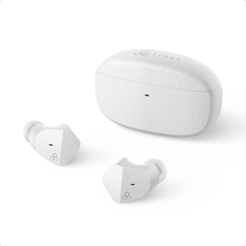 Photo 1 of final ZE3000 True Wireless Earbuds, Hi-Fi Sound Quality, Maximum 35 Hours Music Playback, IPX4, aptX Adaptive, Touch Sensor, Support Lossless Music Format, Designed in Japan (White)
