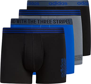 Photo 1 of adidas Men's Core Stretch Cotton Trunk Underwear (4-Pack)
