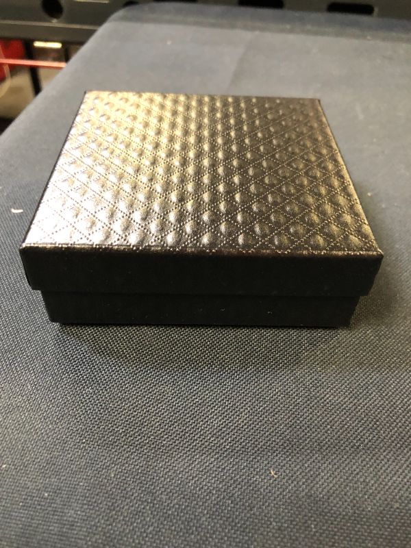 Photo 1 of 4 Pack Black Cardboard Jewelry Ring Boxes