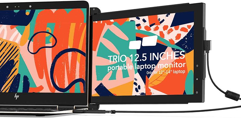 Photo 1 of Mobile Pixels Trio Portable Monitor for Laptops, 12.5'' Full HD IPS Screens, USB C/USB A Dual or Triple Displays,Windows/OS/Android/Nintendo Switch (One Monitor Only)
