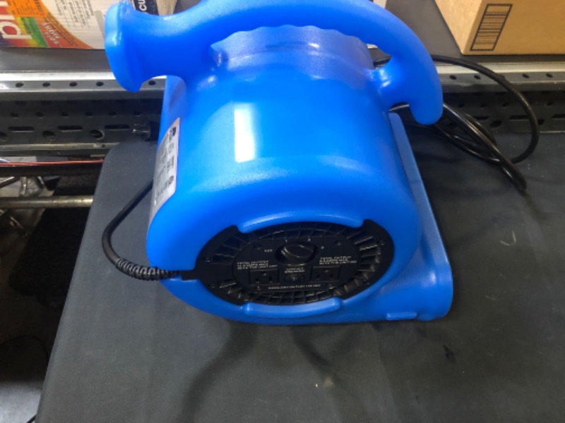 Photo 2 of 1/4 HP Air Mover Blower Fan for Water Damage Restoration Carpet Dryer Floor Home and Plumbing Use in Blue
