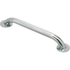 Photo 1 of 16 in. x 1-1/4 in. Bath Safety Grab Bar in Knurled Chrome
