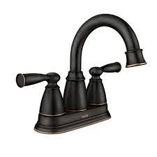 Photo 1 of Banbury 4 in. Centerset Double Handle Bathroom Faucet in Mediterranean Bronze
