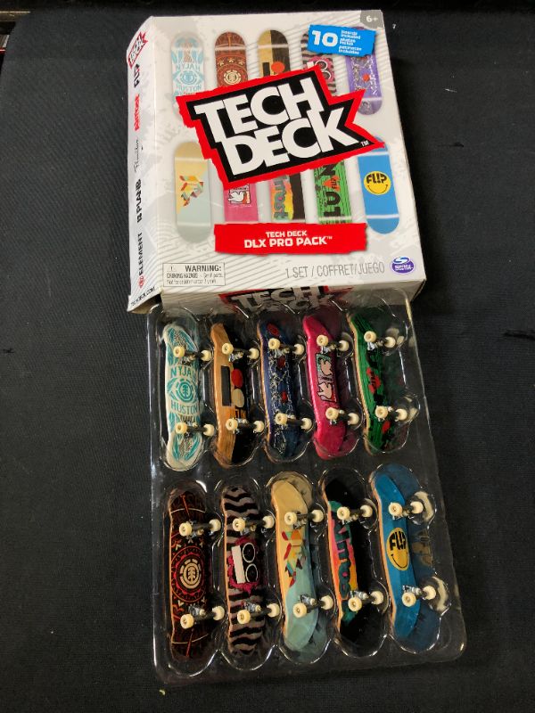 Photo 1 of TECH DECK, DLX Pro 10-Pack of Collectible Fingerboards, for Skate Lovers Age 6 and up

