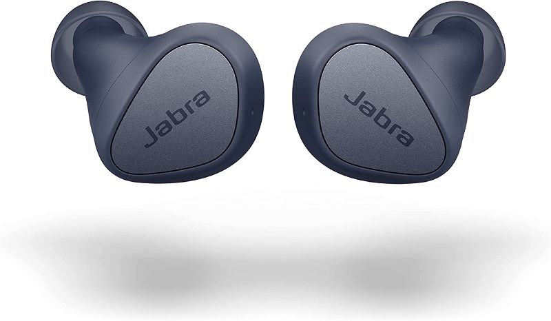 Photo 1 of Jabra Elite 3 in Ear Wireless Bluetooth Earbuds – Noise Isolating True Wireless Buds with 4 Built-in Microphones for Clear Calls, Rich Bass, Customizable Sound, and Mono Mode - Navy
