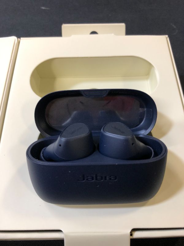 Photo 3 of Jabra Elite 3 in Ear Wireless Bluetooth Earbuds – Noise Isolating True Wireless Buds with 4 Built-in Microphones for Clear Calls, Rich Bass, Customizable Sound, and Mono Mode - Navy
