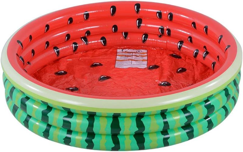 Photo 1 of Kiddie Pool, Watermelon Hamburger Ice Cream Inflatable Pool, Water Pool in Summer, Pit Ball Pool of 45 Inches
