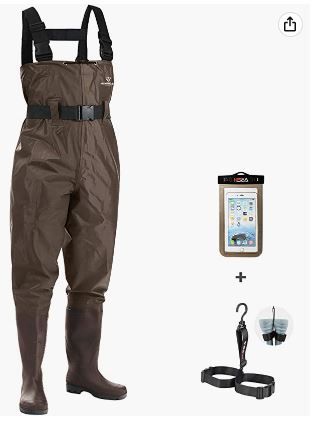 Photo 1 of FISHINGSIR HISEA Fishing Waders for Men with Boots Womens Chest Waders Waterproof for Hunting with Boot Hanger
 - SIZE M - 6 