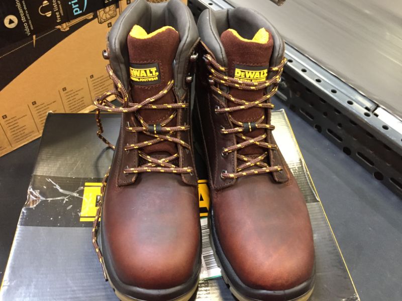 Photo 2 of DEWALT Men's Titanium Waterproof Work Boots - Steel Toe - Brown Size 10.5(W)
- used 