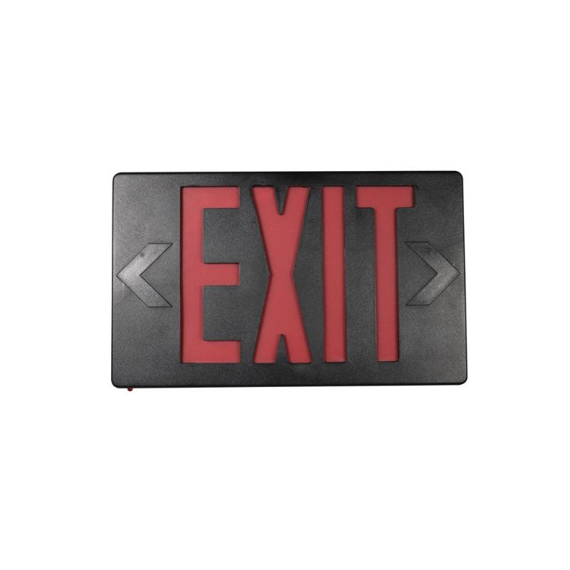 Photo 1 of Commercial Electric 14-Watt Equivalent 120-Volt to 277-Volt Integrated LED Black Exit Sign with Ni-Cad 4.8-Volt
