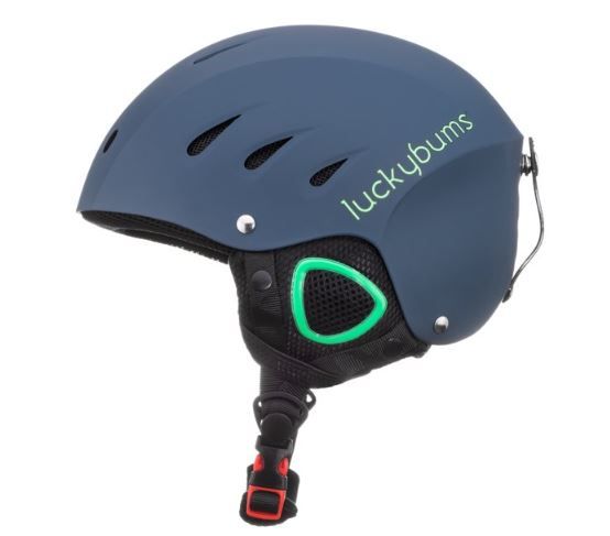 Photo 1 of Lucky Bums Snow Sport Helmet, Matte Steel/Green, Medium
