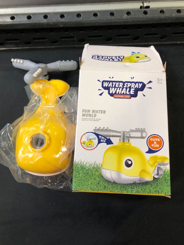 Photo 1 of MAKHISTORY Sprinkler for Kids, Fun Swirl Spinning& Shooting Toy, Sprays Up to 8ft, Cute Whale Summer Toy for 3 4 5 6 7 8 Years Old Boys Girls& Pets in Waterpark Backyard
