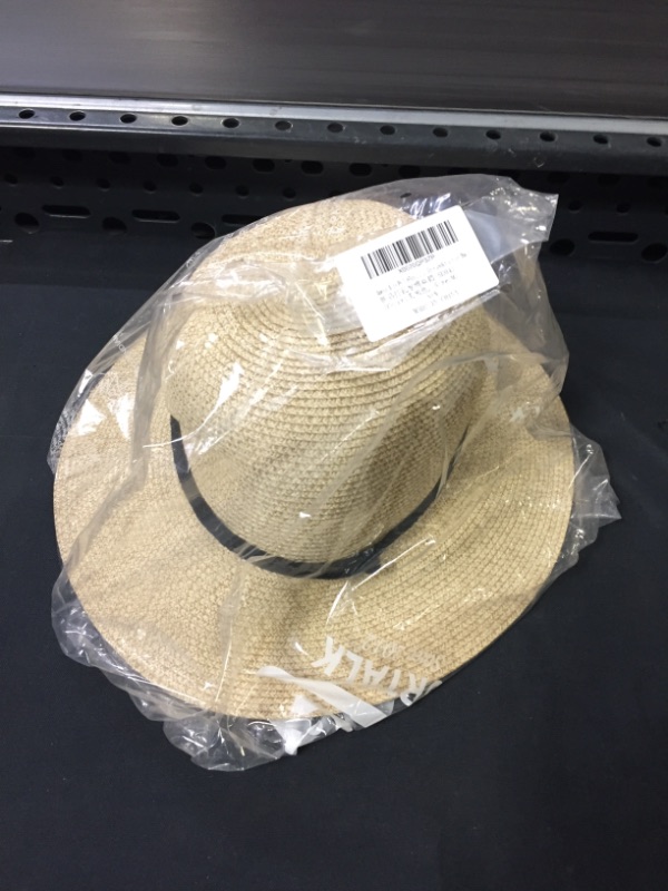 Photo 2 of FURTALK Womens Wide Brim Sun Hat with Wind Lanyard UPF Summer Straw Sun Hats for Women
