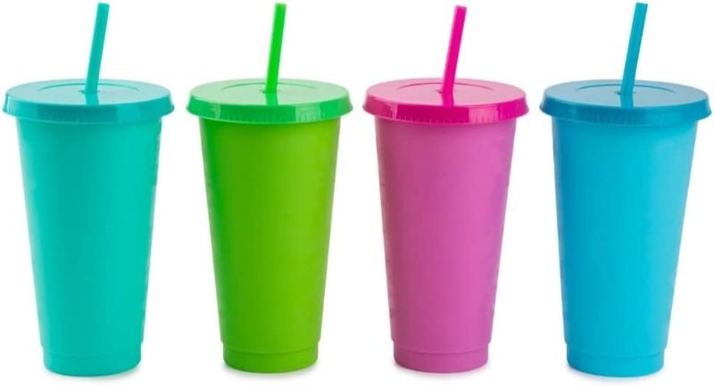 Photo 1 of 2 PK Color Changing Camo Tumbler and Straw Set
