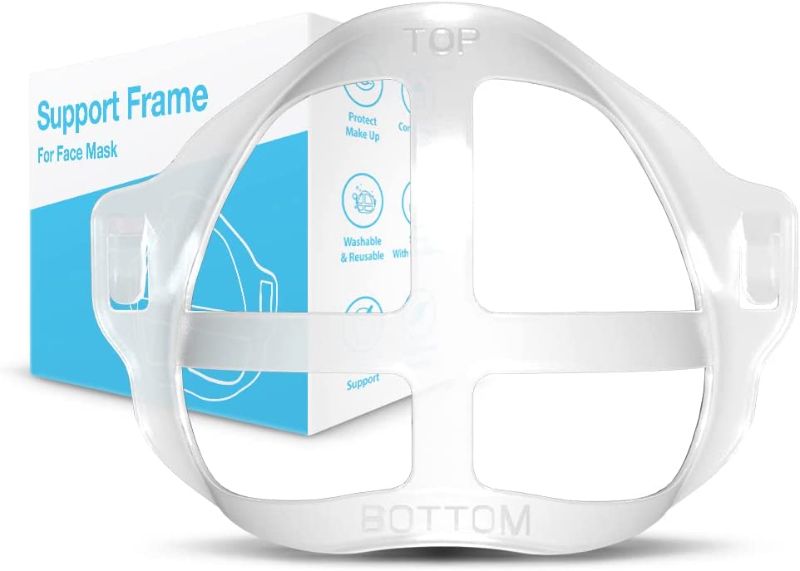 Photo 1 of 4 PK Unifandy 3D Face Mask Bracket, Reusable Inner Support Breathing Cup Holder Frame for Mask Comfortable Breathing - 15 Pack
