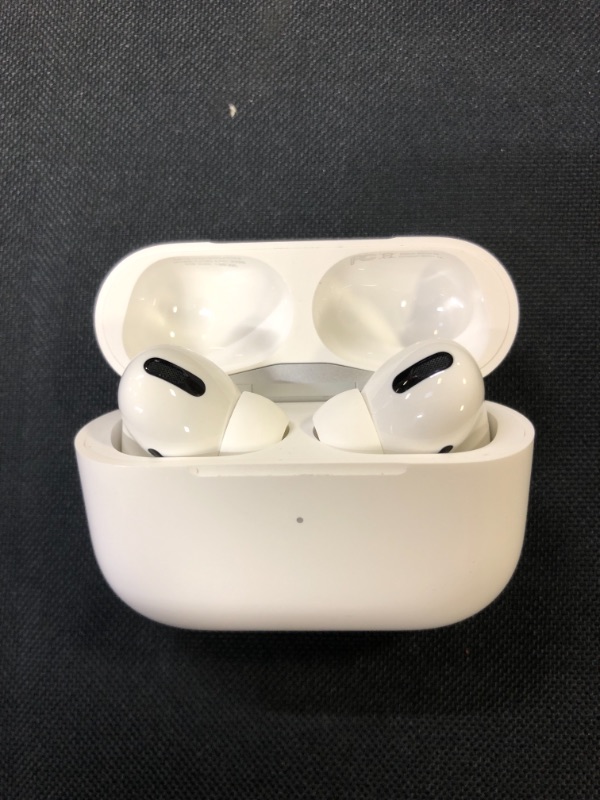 Photo 5 of Apple AirPods Pro Wireless Earbuds with MagSafe Charging Case. Active Noise Cancelling, Transparency Mode, Spatial Audio, Customizable Fit, Sweat and Water Resistant. Bluetooth Headphones for iPhone
- missing charger - 