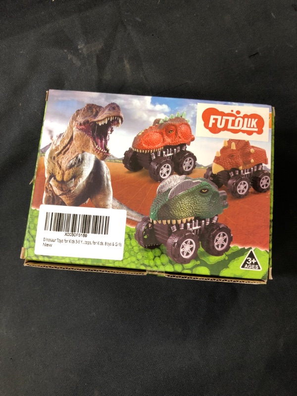 Photo 1 of Dinosaur Toys for Kids 3-5 Year Old, Pull Back Dinosaur Car for Toddler 8 Pcs Truck Cars Toy Dino World Including T-Rex, Triceratops, for Kids, Boys & Girls
